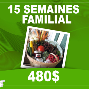 PANIER DE FRUITS ET DE LÉGUMES 15 SEMAINES : familial