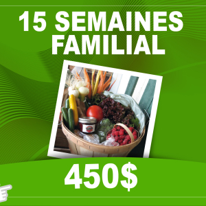 PANIER DE FRUITS ET DE LÉGUMES 15 SEMAINES : familial